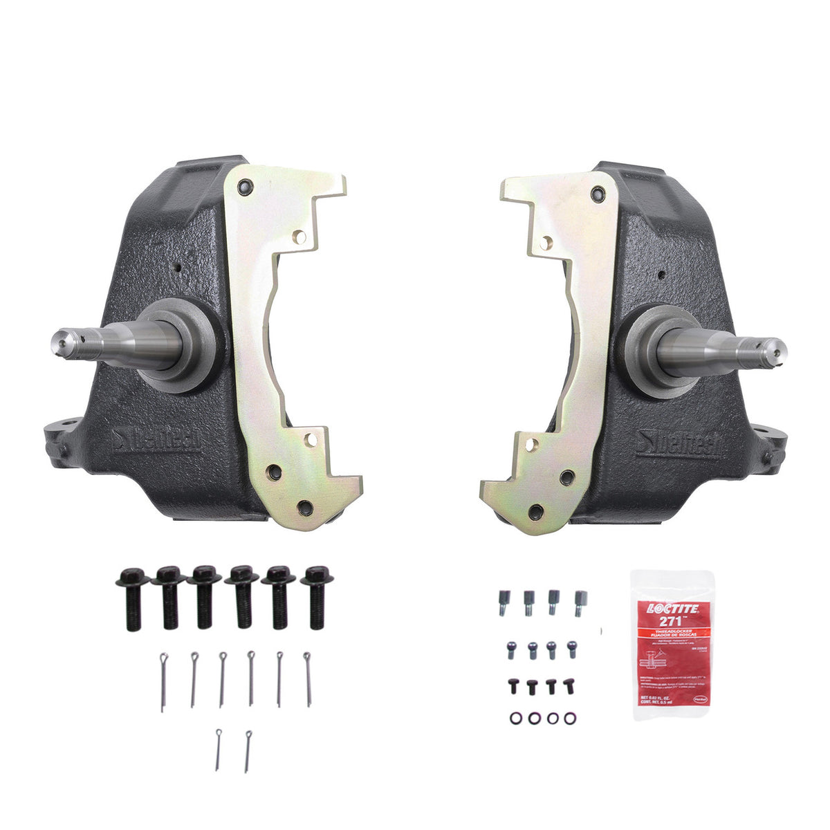 Belltech 1988-1998 for Chevrolet 1500 3in. Drop Spindle Set (Single Piston Brake Setup)