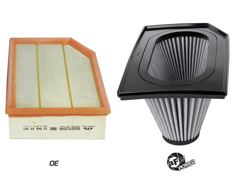 aFe Power Magnum FLOW Inverted Replacement Air Filter (IRF) w/Pro DRY S Media for Jeep Wrangler (JL) 18-20 L4-2.0L (t)/V6-3.6L #31-80280