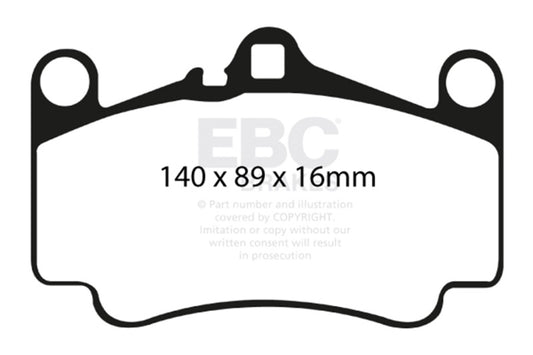 EBC 03-05 Porsche 911 (996) (Cast Iron Rotor only) 3.6 Carrera 4S Redstuff Front Brake Pads DP31515C