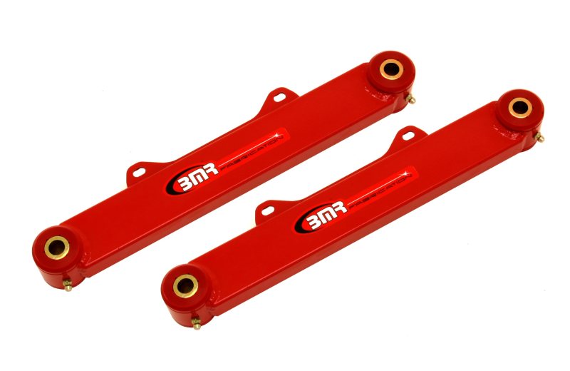 BMR 2010-2015 5th Gen Camaro Rear Non-Adj. Toe Rods (Polyurethane) - Red