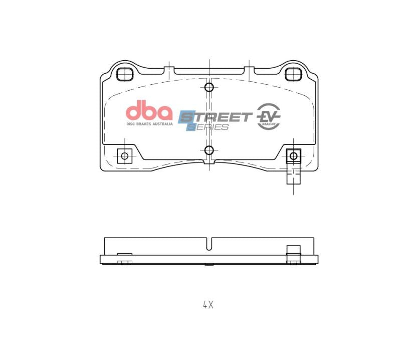 DBA 17-23 Tesla 3 (w/320mm Front Rotor) Front SSEV Street Series Brake Pads