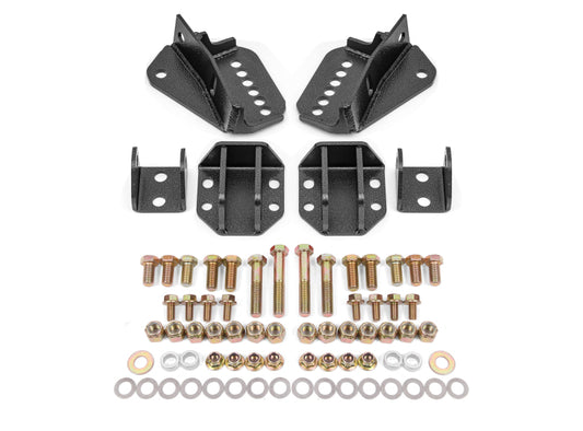 BMR 1964-1972 GM A-Body Coilover Conversion Kit Rear Adjust Shock Mt without CAB - Black Hammertone