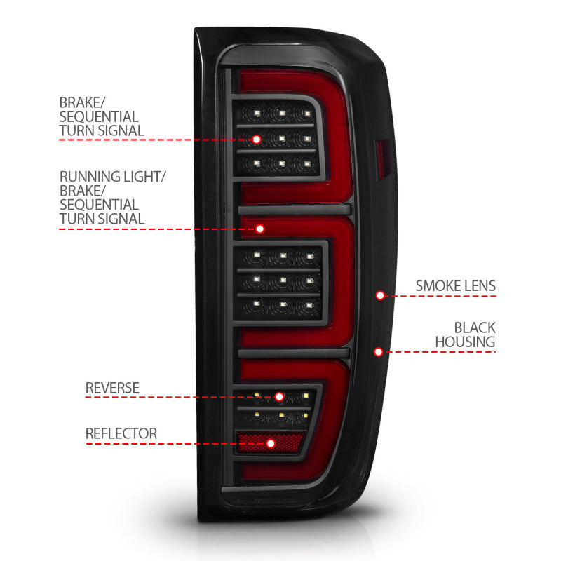 ANZO 2019-2026 GMC Sierra 1500 LED Taillights
