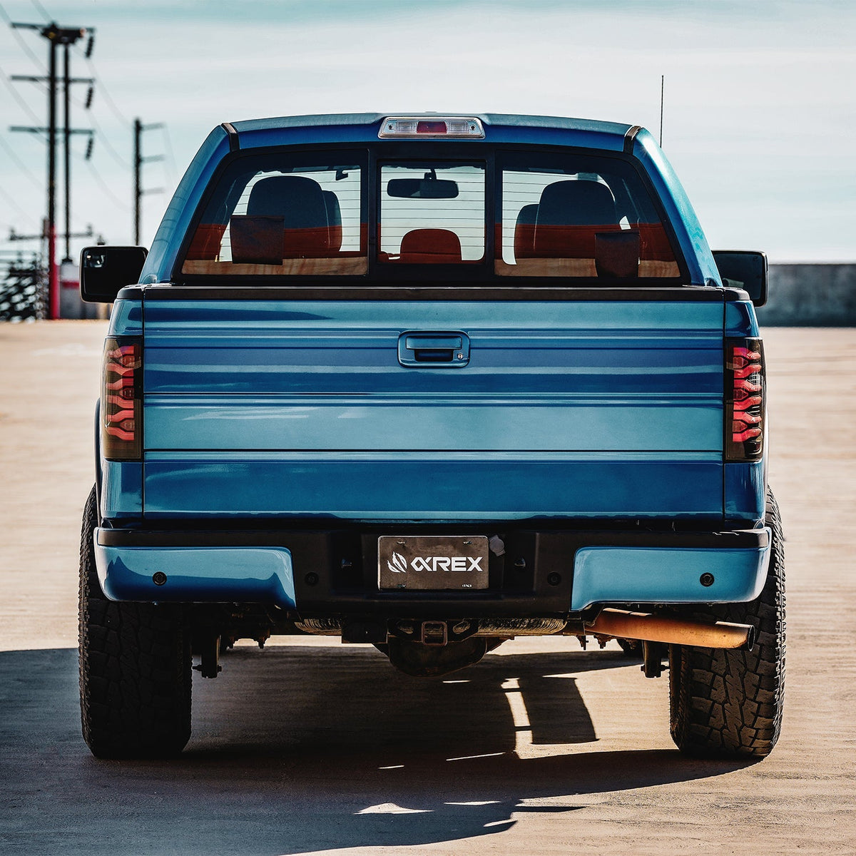 AlphaRex 653080 09-14 Ford F150 LUXX LED Taillights - AlphaBlack Housing