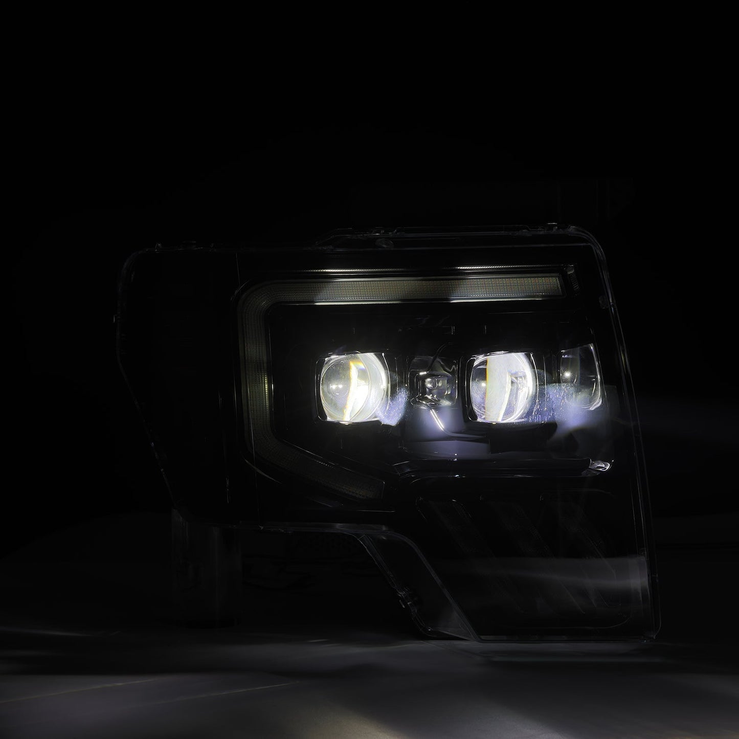AlphaRex 880090 09-14 Ford F-150 LUXX LED Projector Headlights Plank Style Jet Black w/Activation Light/Sequential Signal/DRL