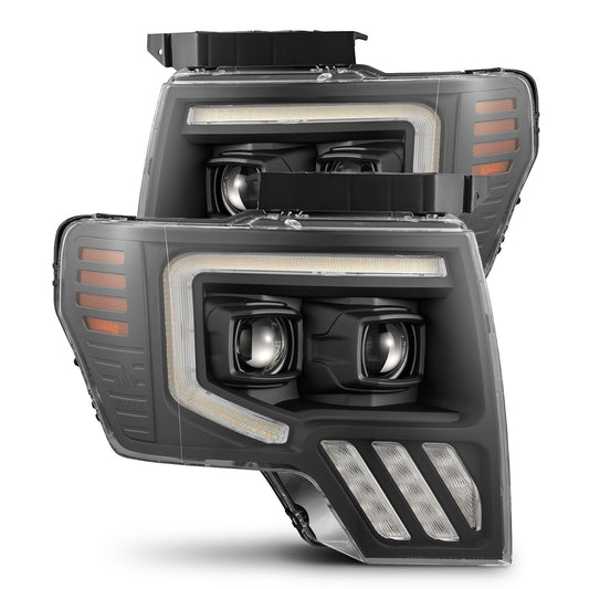 AlphaRex 880092 09-14 Ford F150 MKII LUXX-Series LED Projector Headlights - Black