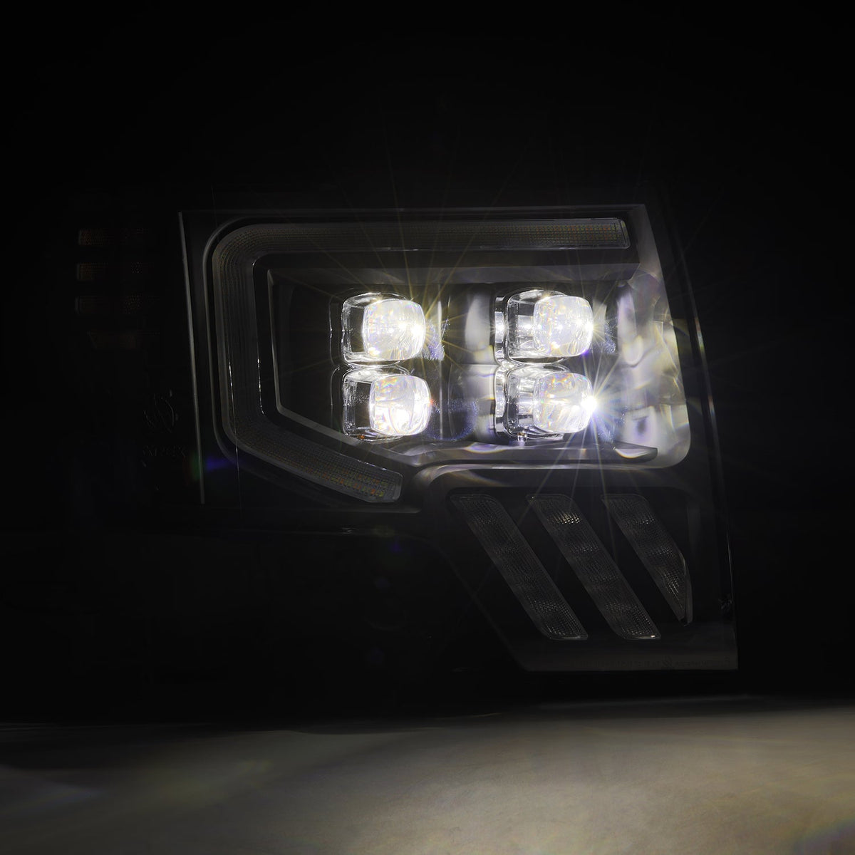AlphaRex 880095 09-14 Ford F150 NOVA-Series LED Projector Headlights Black with Activation Light & Sequential Signal /Switchback DBL