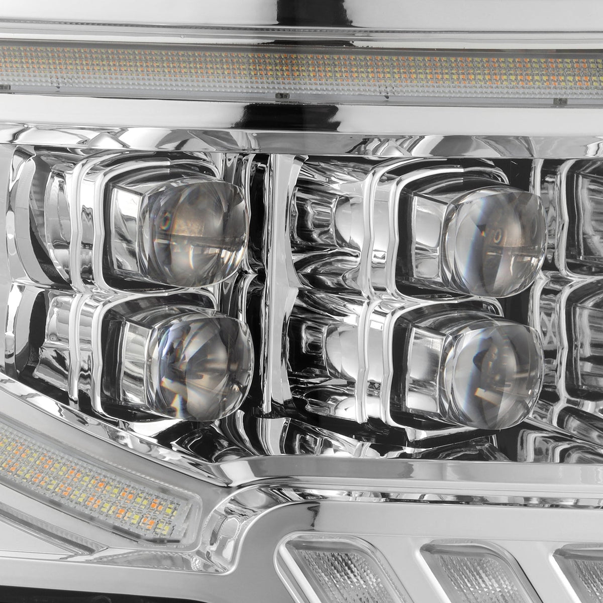 AlphaRex 880094 09-14 Ford F150 NOVA-Series LED Projector Headlights Chrome with Activation Light & Sequential Signal /Switchback DBL