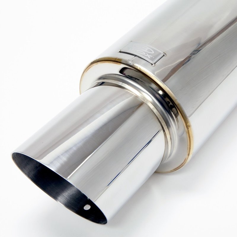 BLOX Racing 60.5mm Street Muffler - Angled Tip BXEX-00100
