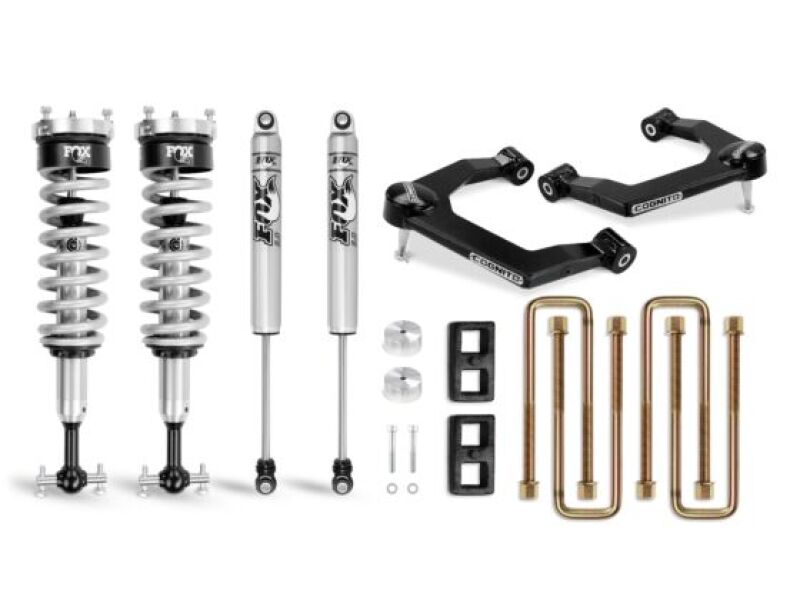 Cognito Motorsports 210-P0879 3-Inch Performance Ball Joint Leveling Lift Kit with Fox PS Coilover 2.0 IFP Shocks for 2019-2025 Chevrolet Silverado / GMC Sierra 1500