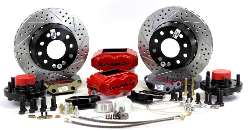Baer Brakes Wilwood Mustang II Pro Spindles STD Studs 11in SS4+ Front SDZ Brake Kit - Comp Yellow