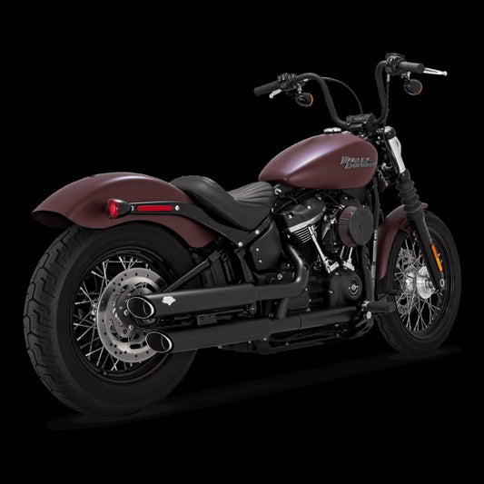 Vance & Hines 46376 Twin Slash PCX Slip-Ons Black for 2018-2025 Harley-Davidson Softail