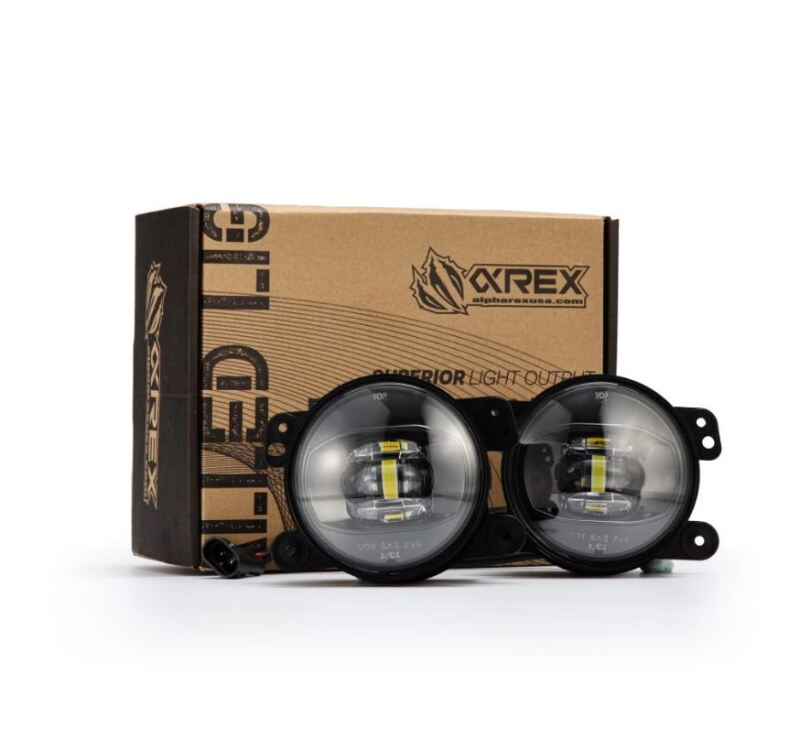 AlphaRex 210004 Universal Chrysler/Dodge/Hummer/Jeep DoubleTap Dual Color LED Projector Fog Lights - White/Amber
