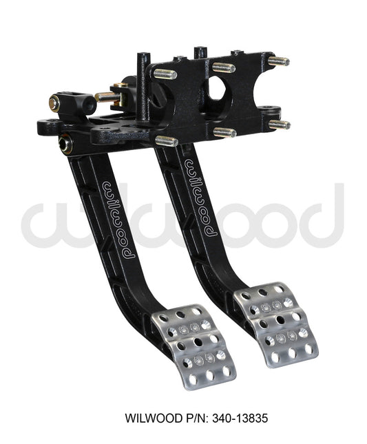 Wilwood Adjustable Dual Pedal - Brake / Clutch - Rev. Swing Mount - 5.1:1 - #340-13835