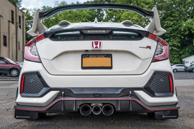 Rally Armor UR Mud Flaps - 2017-2021 Honda Civic - Black/White Logo - #MF47-UR-BLK/WH