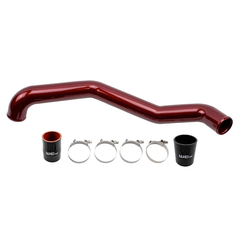 Wehrli Custom Fabrication WCF100708-GB Driver Side 3in Intercooler Pipe Gloss Black for 2017-2019 Chevrolet Silverado / GMC Sierra 2500 HD / 3500 HD L5P Duramax