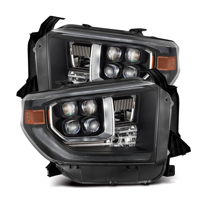 AlphaRex 880833 14-21 Toyota Tundra NOVA-Series LED Projector Headlights Black w/Activation Light & Sequential Signal + DRL