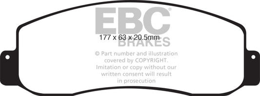 EBC 05-07 Ford F250 (inc Super Duty) 5.4 (2WD) Extra Duty Front Brake Pads ED91777