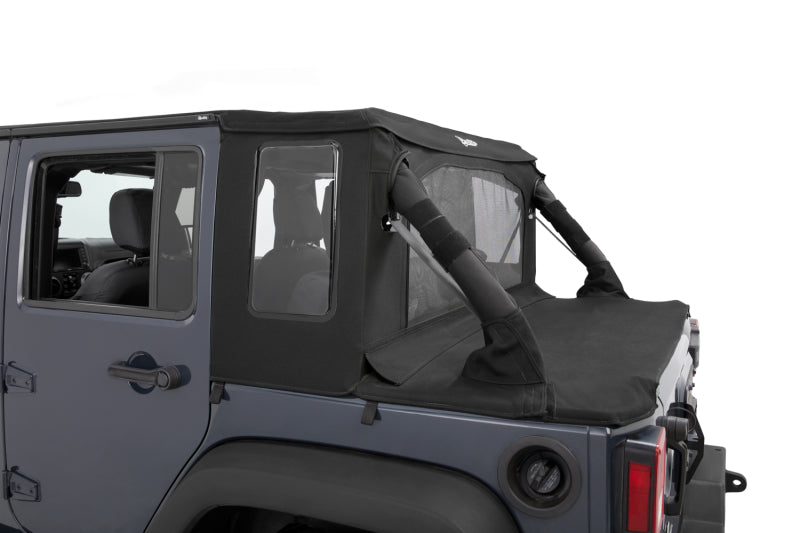 Bestop 07-18 Jeep Wrangler JK 4-Door Halftop Conversion Kit (Black Diamond)