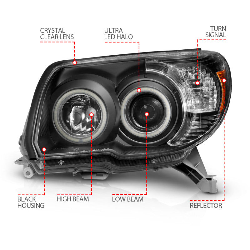 ANZO 2006-2009 Toyota 4Runner LED Projector Headlights
