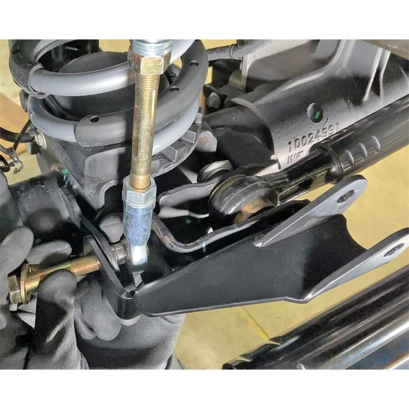 RockJock JL/JT Steering Stabilizer Shock High-Mount Relocation Bracket (Low Steer)