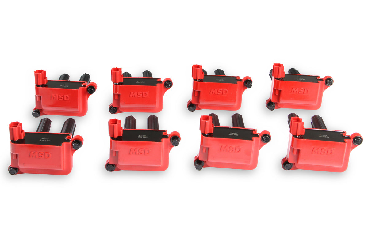 MSD 82558 Blaster Ignition Coil - Gen III for HEMI 05-24 - Red - 8-Pack 5.7/6.1/6.2/6.4