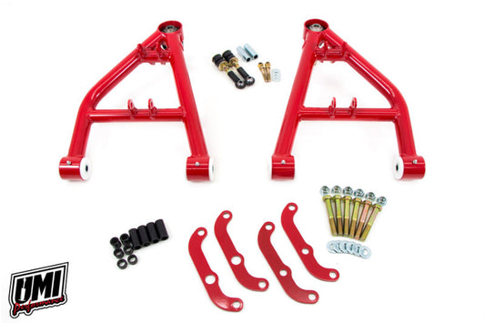 UMI Performance 4062-1-R Lower Front A-Arms Corner Max Tall Ball Joint Red