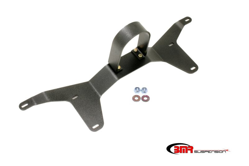 BMR 2005-2014 S197 Mustang Rear Tunnel Brace with Rear Driveshaft Safety Loop - Black Hammertone