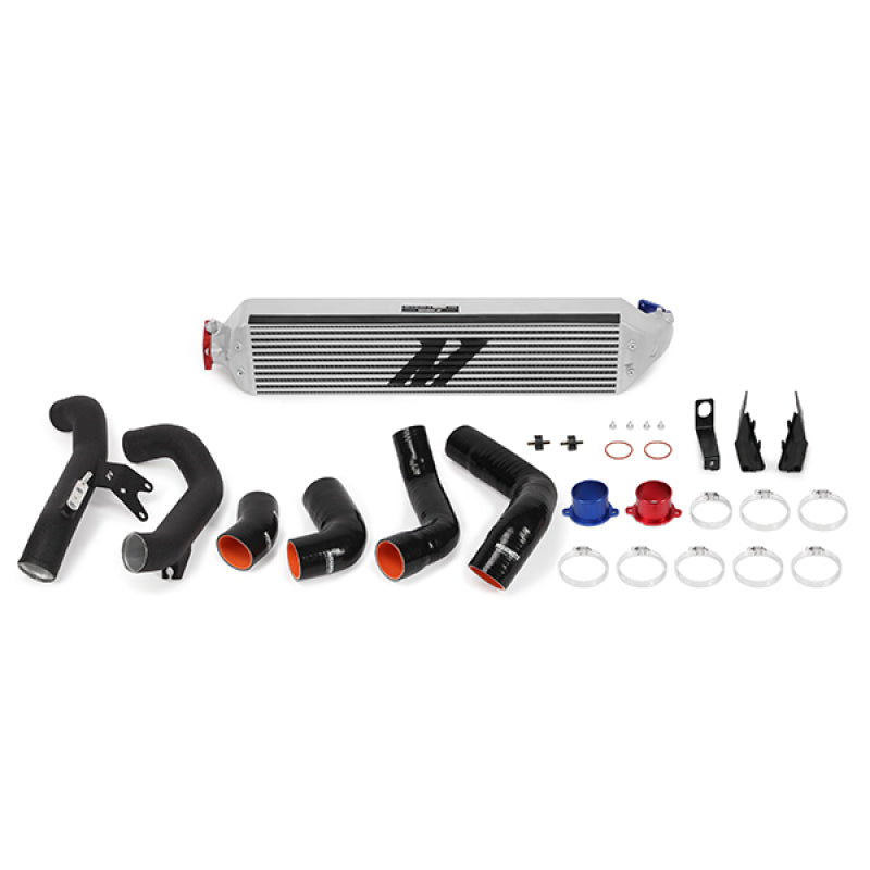 Mishimoto 2016+ Honda Civic 1.5T / 2017+ Honda Civic Si Silver Intercooler Kit w/Black Pipes - #MMINT-CIV-16KSLWBK