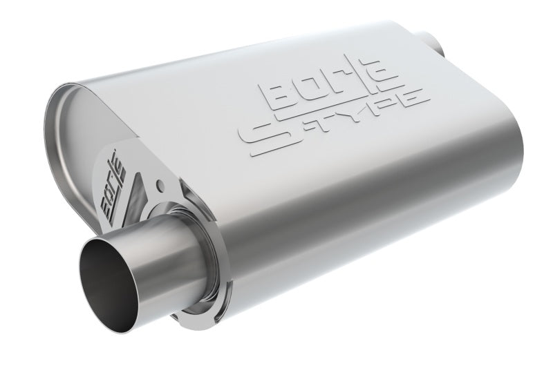 Borla 400840 CrateMuffler SBC Hot 350/383 3 inch Offset/Center 14in x 4.35in x 9in Oval Muffler - #400840