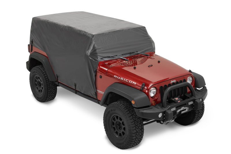 Bestop 07-18 Jeep Wrangler JK / 18-26 JL 4-Door All Weather Trail Cover (Black Hard Top)