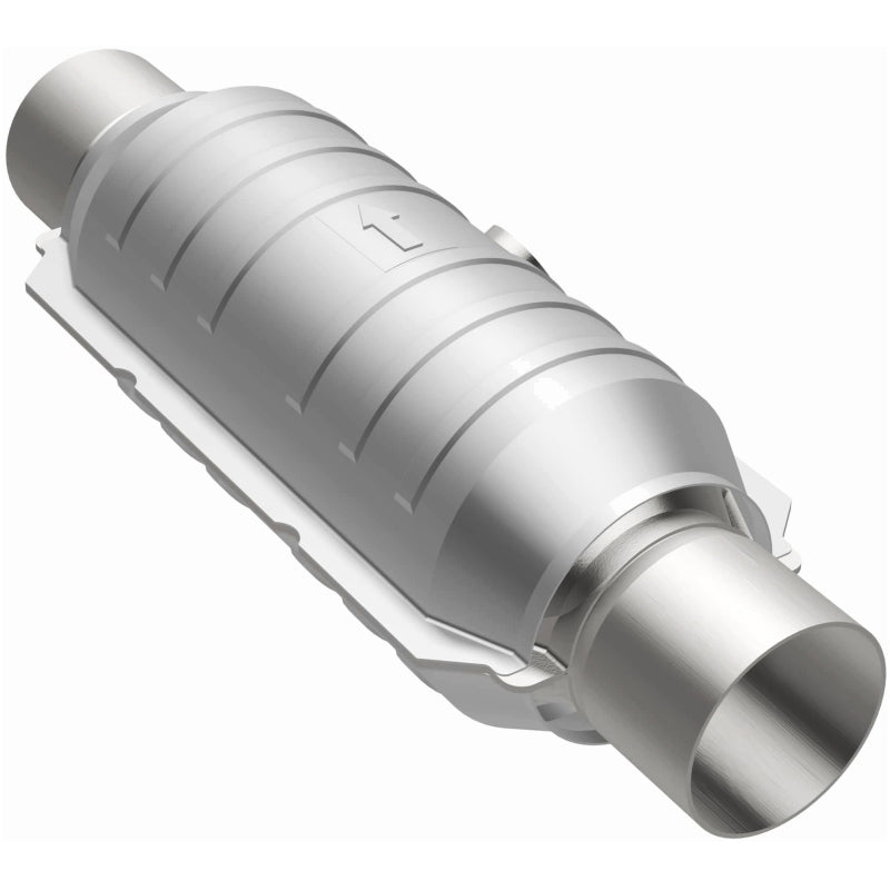 MagnaFlow 51354 Conv Univ 2in Inlet/Outlet Center/Center Round 11in Body L x 5.125in W x 15in Overall L - #51354