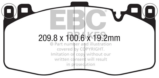 EBC 15-19 BMW X5M 4.4TT (F85) Redstuff Front Brake Pads DP32370C