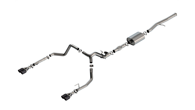Borla 140997CFBA Cat-Back Exhaust System ATAK with Carbon Fiber Tips for 2024-2026 Chevrolet Silverado 1500 / GMC Sierra 1500 (6.2L V8)