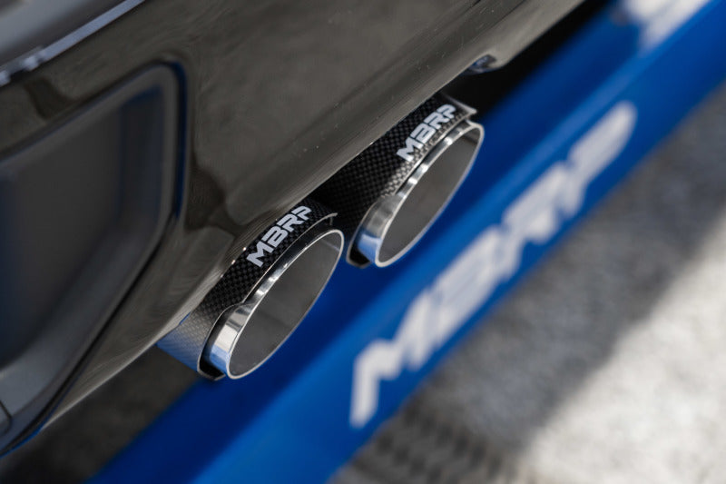 MBRP S50043CF Armor Pro Cat-Back Exhaust - Quad Carbon Tips - 2019+ Silverado / Sierra 1500 5.3L