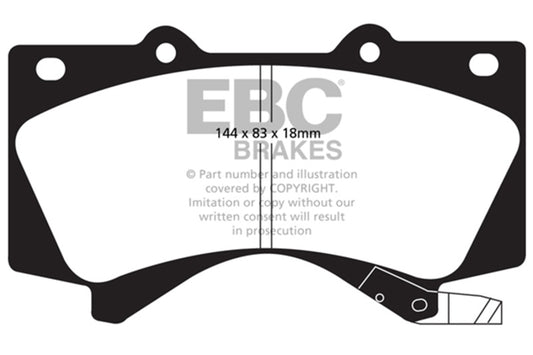 EBC 08+ Lexus LX570 5.7 Greenstuff Front Brake Pads DP61815