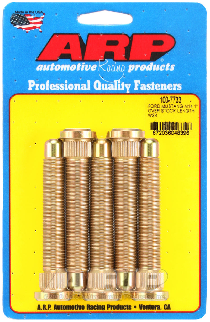 ARP 100-7733 for 2015 Ford Mustang M14 1in Over Stock Length Wheel Stud Kit