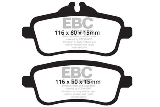 EBC 13-16 Mercedes-Benz GL350 3.0 TD Ultimax2 Rear Brake Pads UD1630