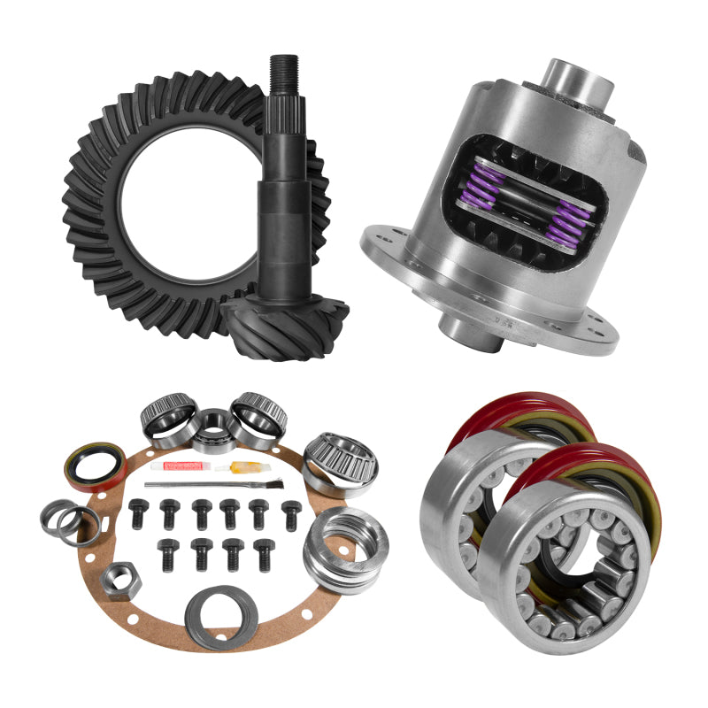 Yukon Gear & Axle YGK2004 8.5in for GM 4.56 Rear Ring & Pinion Install Kit 30 Spline Positraction Axle Bearings and Seals