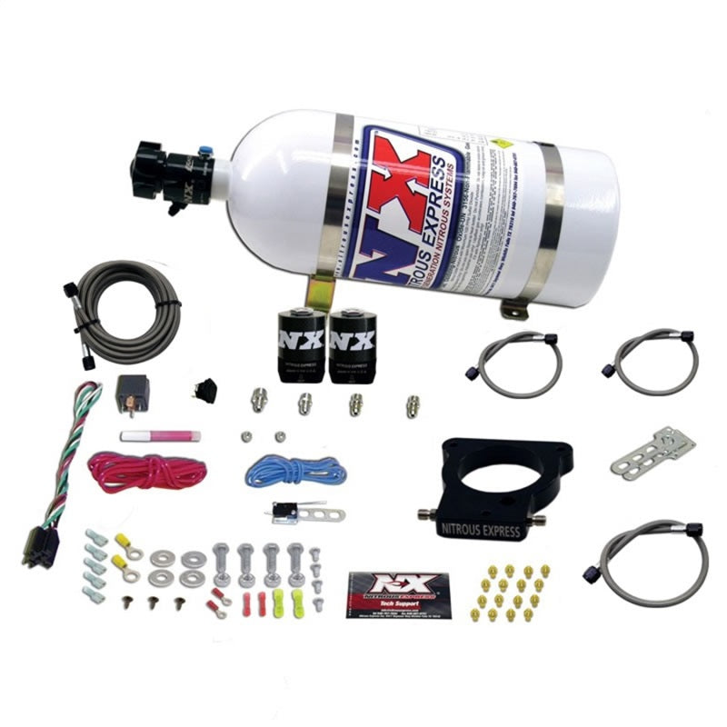Nitrous Express 78mm 3-Bolt Nitrous Plate Kit (50-350HP) w/10lb Bottle for GM LS