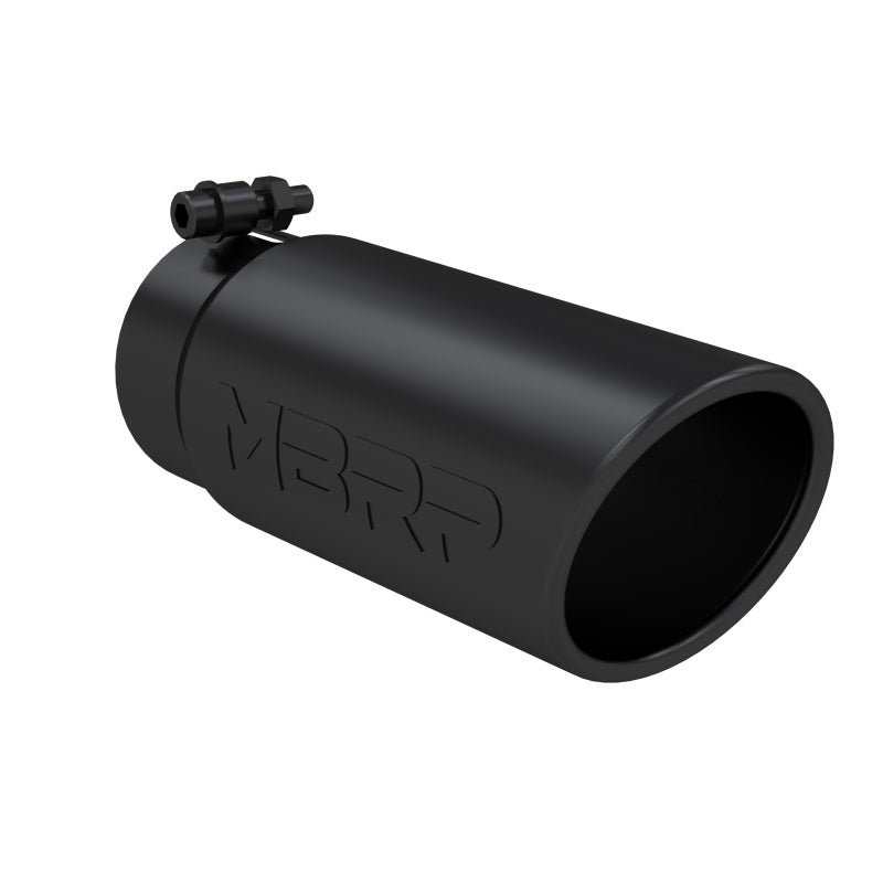 MBRP Univ Tip 4 O.D. Angled Rolled End 3.5 inlet 10 length- Black