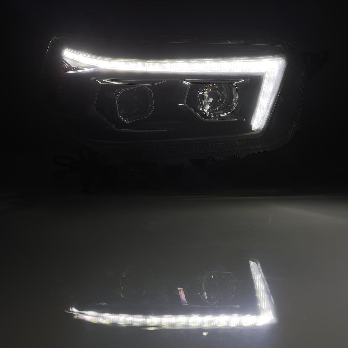 AlphaRex 880757 10-13 Toyota 4Runner LUXX LED Projector Headlights Plank Style Black with Sequential Signal/DRL