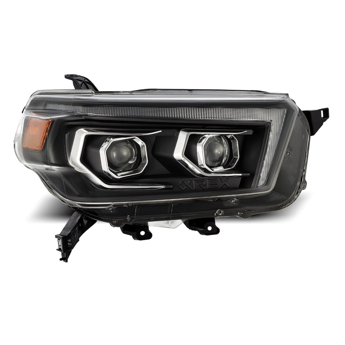 AlphaRex 880757 10-13 Toyota 4Runner LUXX LED Projector Headlights Plank Style Black with Sequential Signal/DRL