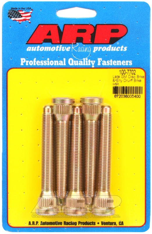 ARP 100-7702 for Late Model GM Disc Brake Early Drum Brake Wheel Stud Kit