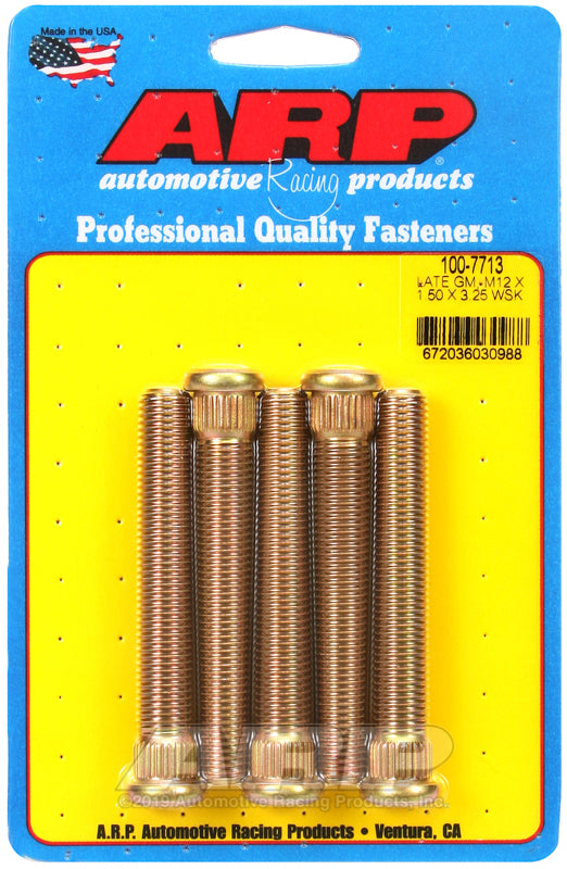 ARP 100-7713 for Late Model GM Camaro/Firebird/Corvette M12x1.50 Wheel Stud Kit