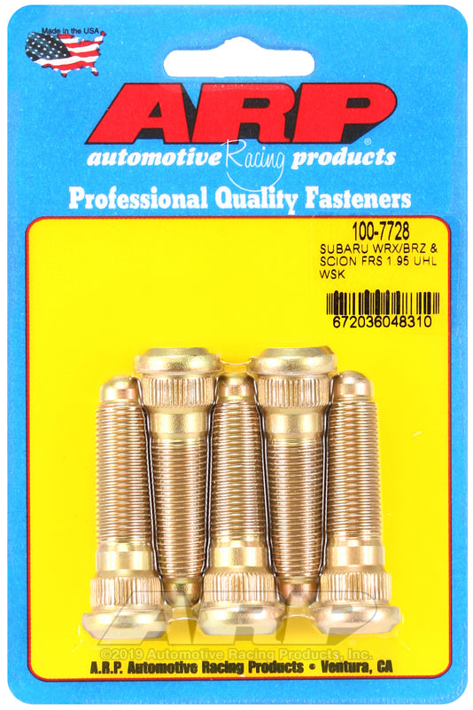 ARP 100-7728 for Subaru WRX/BRZ & Scion FRS 1.95 UHL 12x1.25 Wheel Stud Kit (5)
