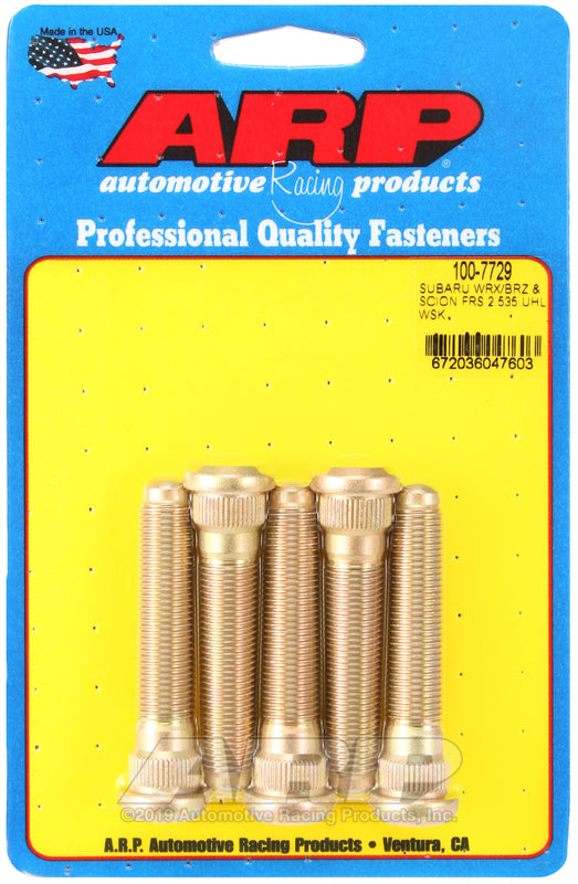 ARP 100-7729 for 2015+ Subaru WRX/STI and 13+ BRZ Extended 5 Wheel Stud Kit