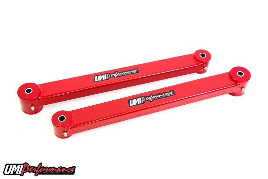 UMI Performance 1035-R Boxed Lower Control Arms Red for 2005-2014 Ford Mustang