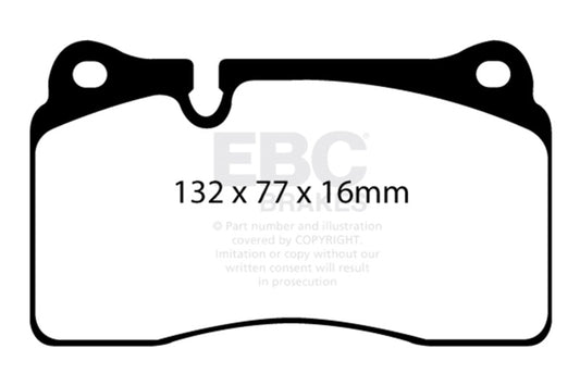 EBC 11-14 Audi TT RS 2.5 Turbo Yellowstuff Front Brake Pads DP42070R