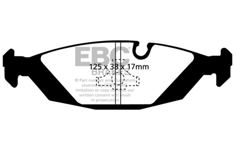 EBC 87-88 BMW M5 3.5 (E28) Yellowstuff Rear Brake Pads DP4447R